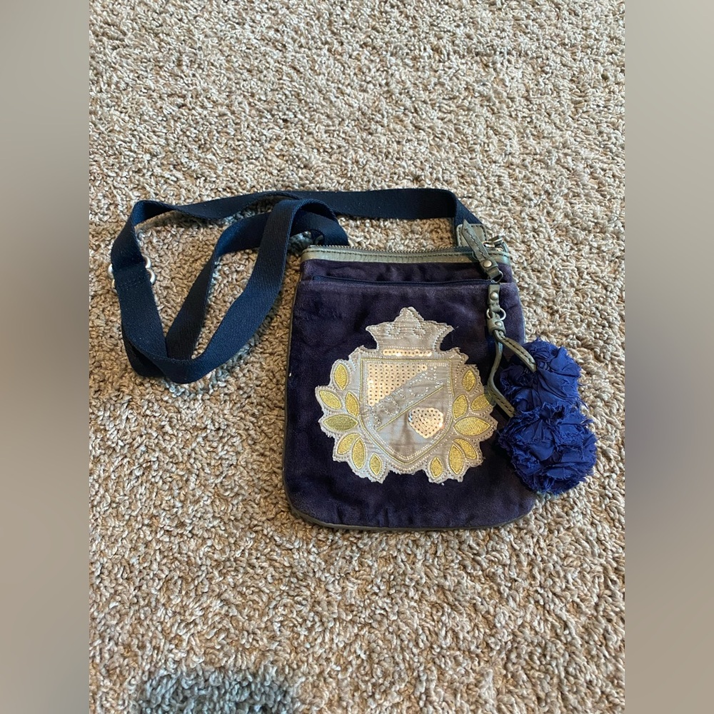 Retro vintage 2000’s juicy couture navy blue purse